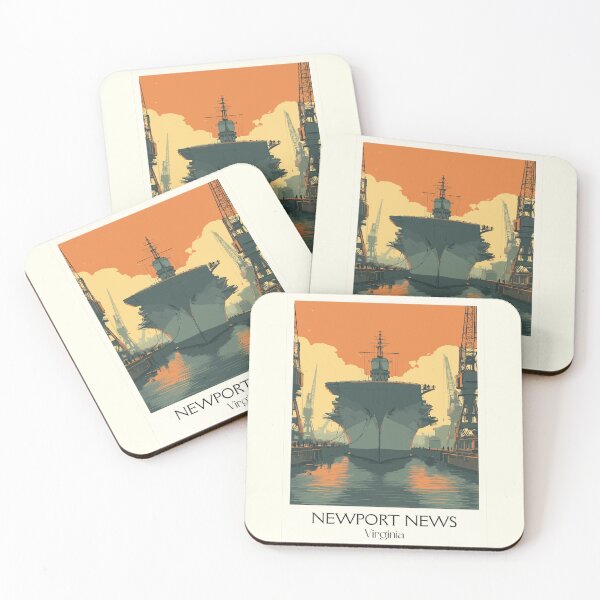 Item preview, Newport News Virginia Retro Travel Art | Maritime & Shipyard Design designed and sold by TuncGK.