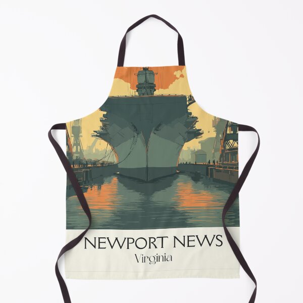 Item preview, Newport News Virginia Retro Travel Art | Maritime & Shipyard Design designed and sold by TuncGK.