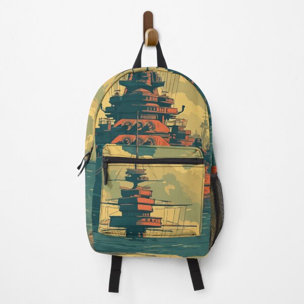 Item preview, Norfolk Virginia Vintage Travel Art | Naval Station Battleship Design designed and sold by TuncGK.