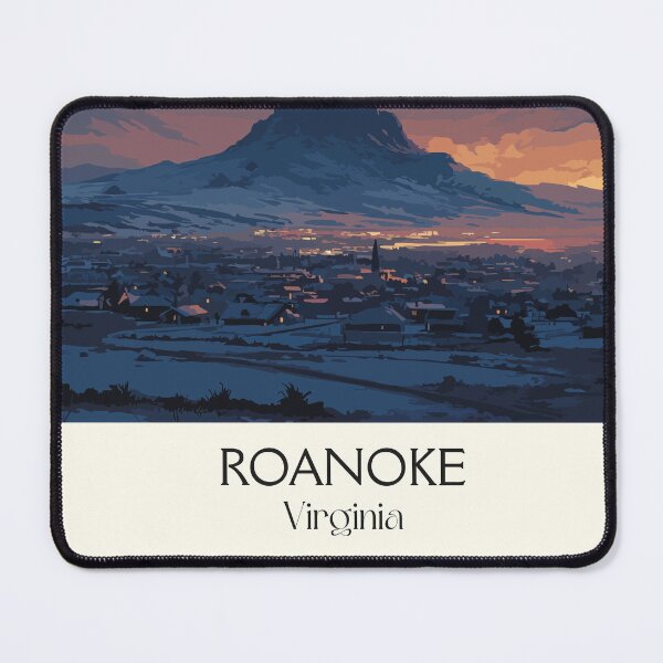 Item preview, Roanoke Virginia Vintage Travel Art | Mill Mountain Star City Illustration designed and sold by TuncGK.