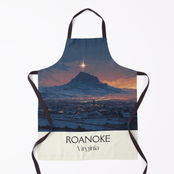 Artikelvorschau, Roanoke Virginia Vintage Reisekunst | Mill Mountain Star City Illustration entworfen und verkauft von TuncGK.
