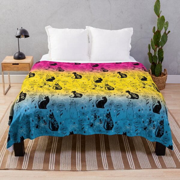 Item preview, Pansexual Pride Black Cat Witchy Magic Design designed and sold by Travelslightly.