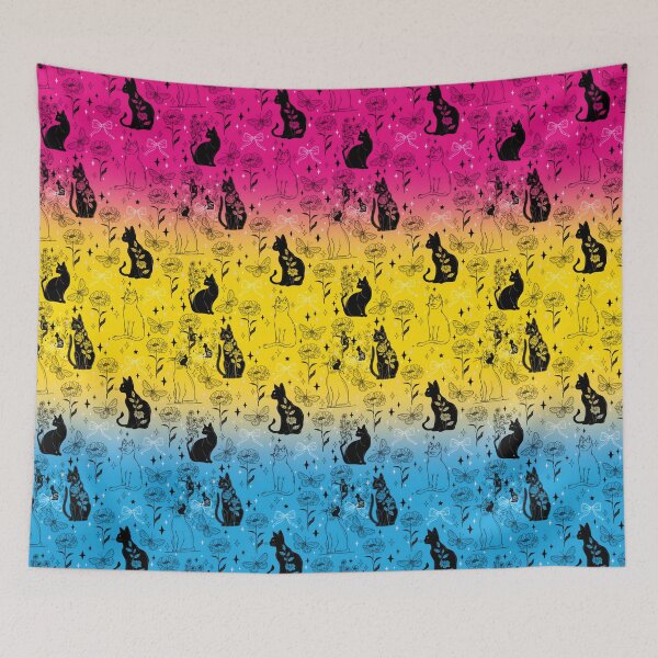 Item preview, Pansexual Pride Black Cat Witchy Magic Design designed and sold by Travelslightly.