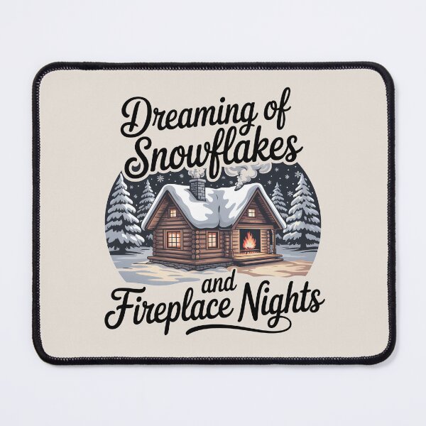 Item preview, Dreaming of Snowflakes and Fireplace Nights – Cozy Winter Vibes designed and sold by Jollys-ArtShop.