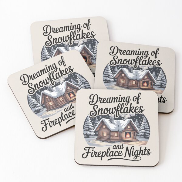 Item preview, Dreaming of Snowflakes and Fireplace Nights – Cozy Winter Vibes designed and sold by Jollys-ArtShop.