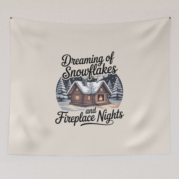 Item preview, Dreaming of Snowflakes and Fireplace Nights – Cozy Winter Vibes designed and sold by Jollys-ArtShop.
