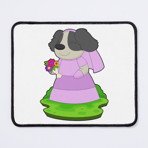 Item preview, Dog Bride Bunch of flowers Wedding designed and sold by Snabdesign84.