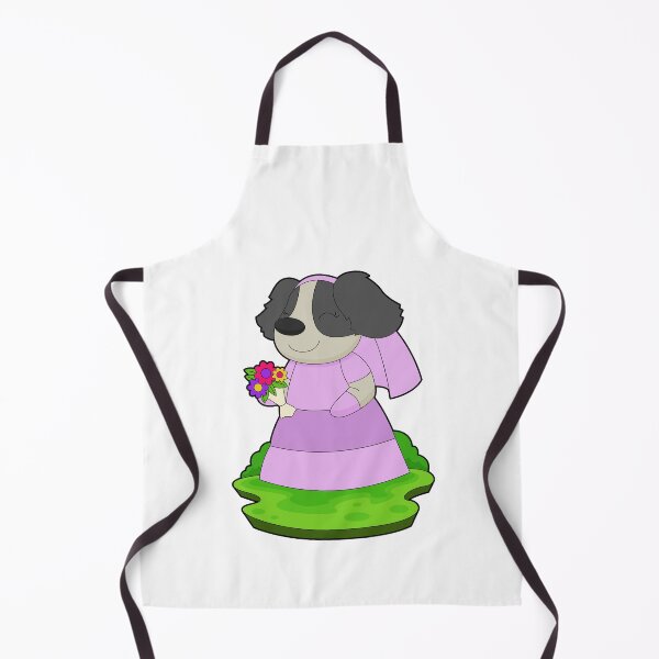 Item preview, Dog Bride Bunch of flowers Wedding designed and sold by Snabdesign84.