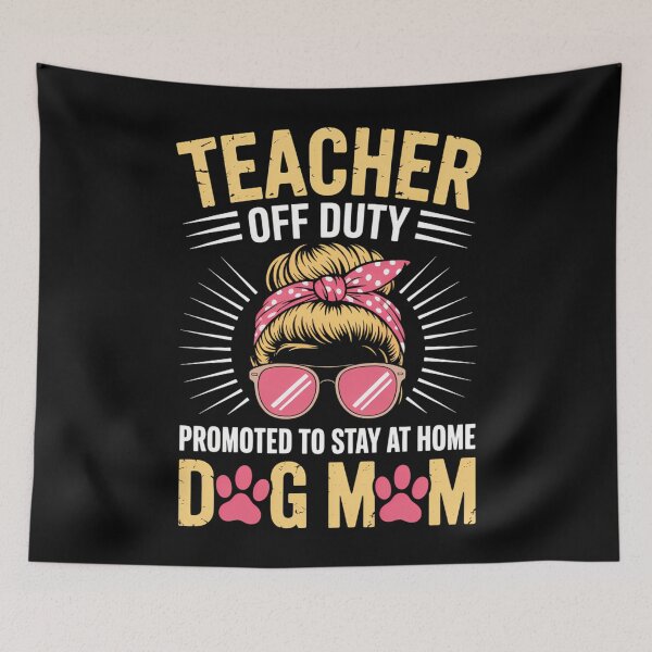 Item preview, Teacher Dog Lovers Messy Bun designed and sold by WalshDrawnLaugh.