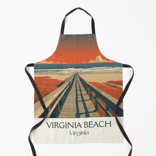 Item preview, Virginia Beach Virginia Vintage Travel Art | Retro Oceanfront Boardwalk designed and sold by TuncGK.