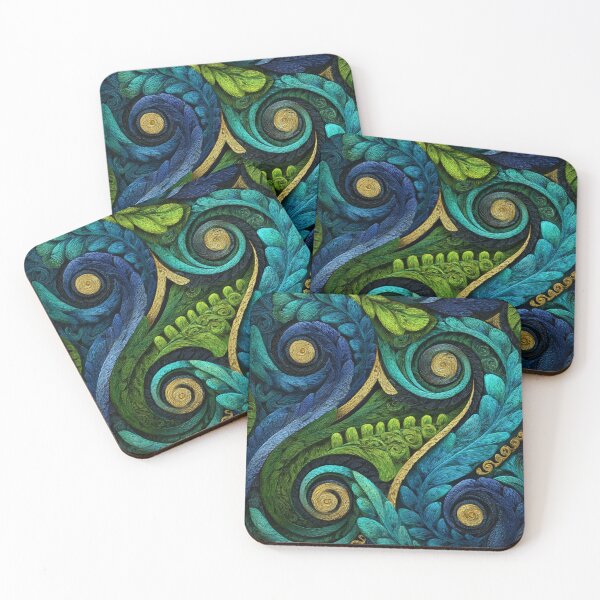 Item preview, New Zealand Māori Paua Pattern Koru Design 474 designed and sold by GrinGalore.