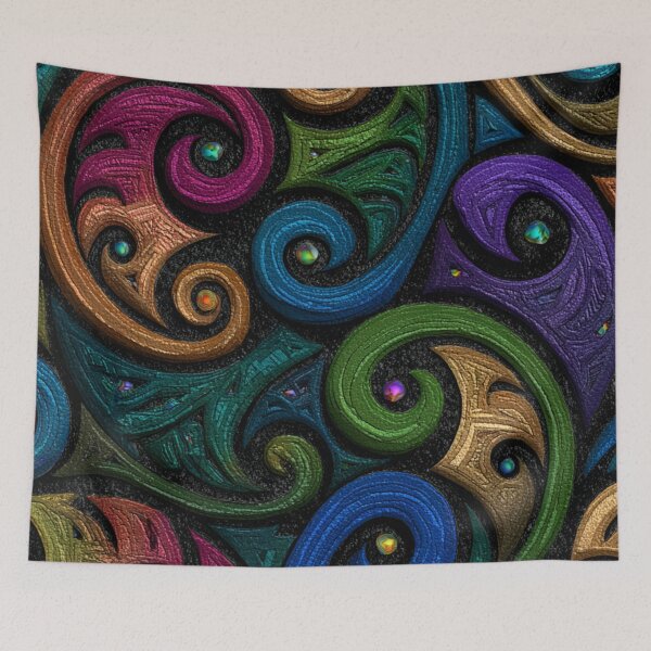 Item preview, New Zealand Māori Paua Pattern Koru Design 475 designed and sold by GrinGalore.