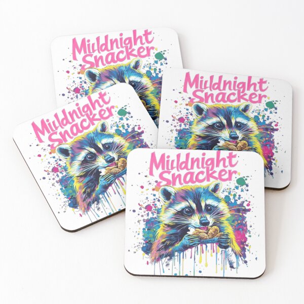 Item preview, Midnight Snacker – Colorful Raccoon Street Art Design designed and sold by AlexLineArt.