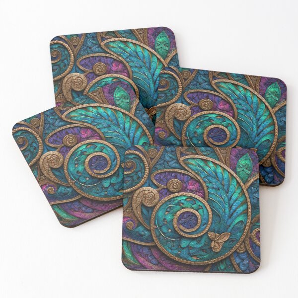 Item preview, New Zealand Māori Paua Pattern Koru Design 476 designed and sold by GrinGalore.