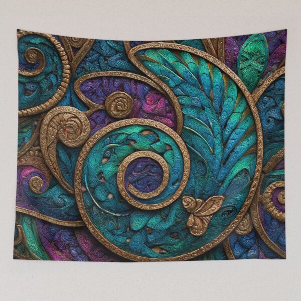 Item preview, New Zealand Māori Paua Pattern Koru Design 476 designed and sold by GrinGalore.