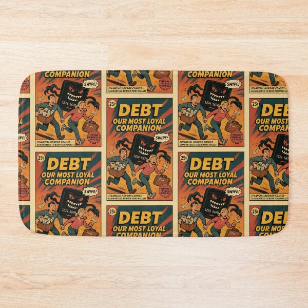 Item preview, Debt Comic – Retro Financial Horror Art Print designed and sold by eyesasdaggers.
