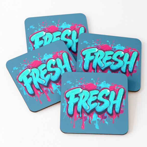 Item preview, FRESH – Neon Graffiti Bubble Lettering with Drips (Street Art) designed and sold by Meiersbeste.