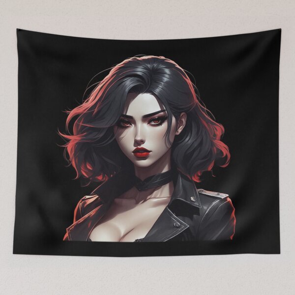 Item preview, Anime Girl, Gothic Character, Femme Fatale designed and sold by Burn-Ego.