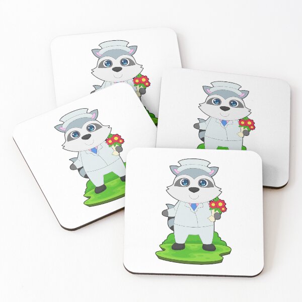Item preview, Racoon Bunch of flowers Wedding designed and sold by Snabdesign84.