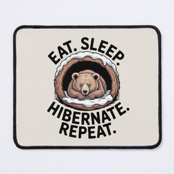 Item preview, Eat Sleep Hibernate Repeat – Funny Winter Bear designed and sold by Jollys-ArtShop.