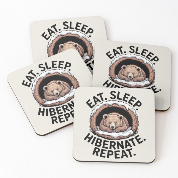 Item preview, Eat Sleep Hibernate Repeat – Funny Winter Bear designed and sold by Jollys-ArtShop.