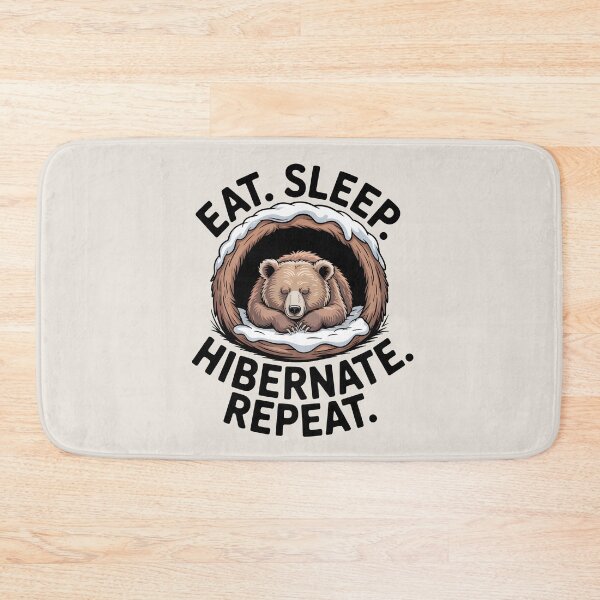 Item preview, Eat Sleep Hibernate Repeat – Funny Winter Bear designed and sold by Jollys-ArtShop.