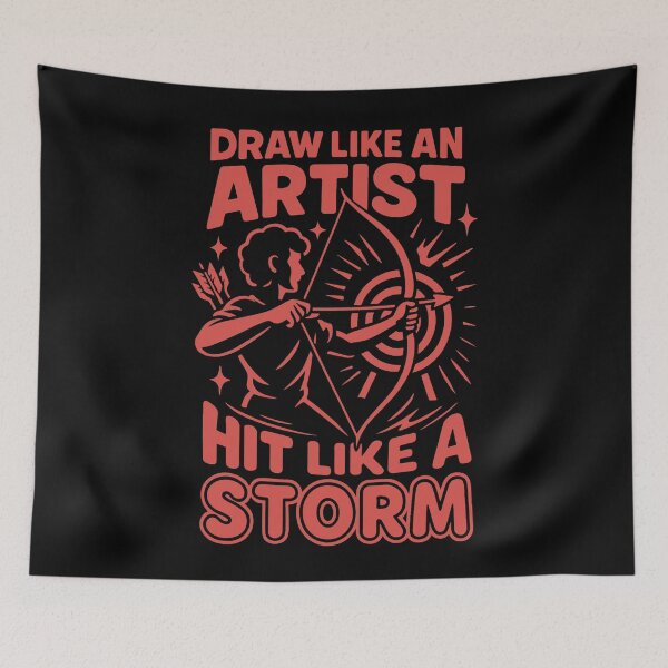 Item preview, Draw Like An Artist Hit Like A Storm Archery Bow designed and sold by LuminOrb.