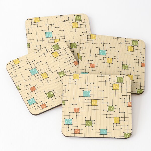 Item preview, Retro Atomic Grid designed and sold by Kaleidoscope Print.