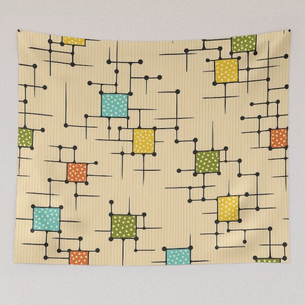 Item preview, Retro Atomic Grid designed and sold by Kaleidoscope Print.