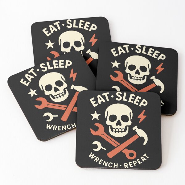 Item preview, Eat Sleep Wrench Repeat Garage Mechanic Funny designed and sold by LuminOrb.