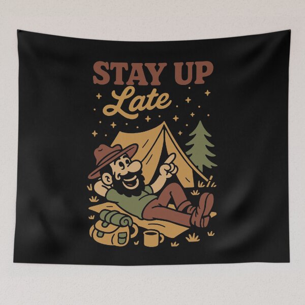 Item preview, Funny Camping Stay Up Late Camper designed and sold by LuminOrb.