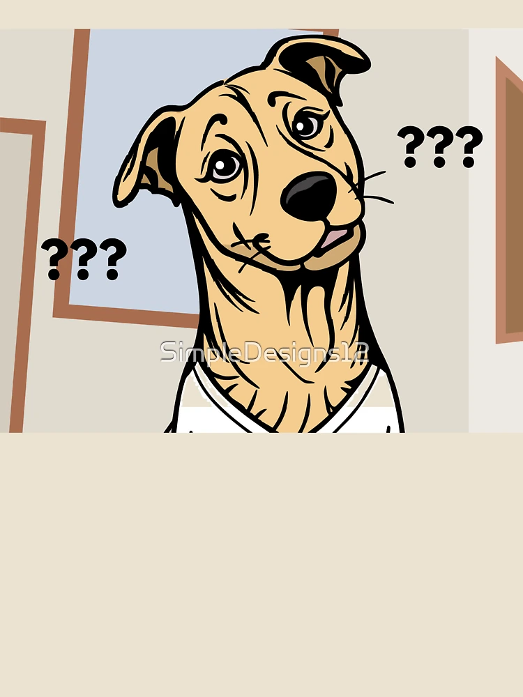 Thumbnail 4 of 4, Relaxed T-Shirt, Confused Rhodesian Ridgeback - Dog Meme designed and sold by SimpleDesigns12.