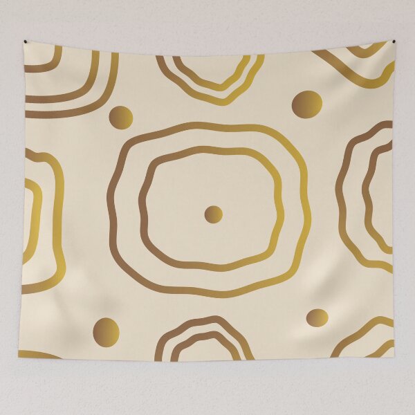 Item preview, Preppy boho pattern golden brown designed and sold by fluffyfamcraft.