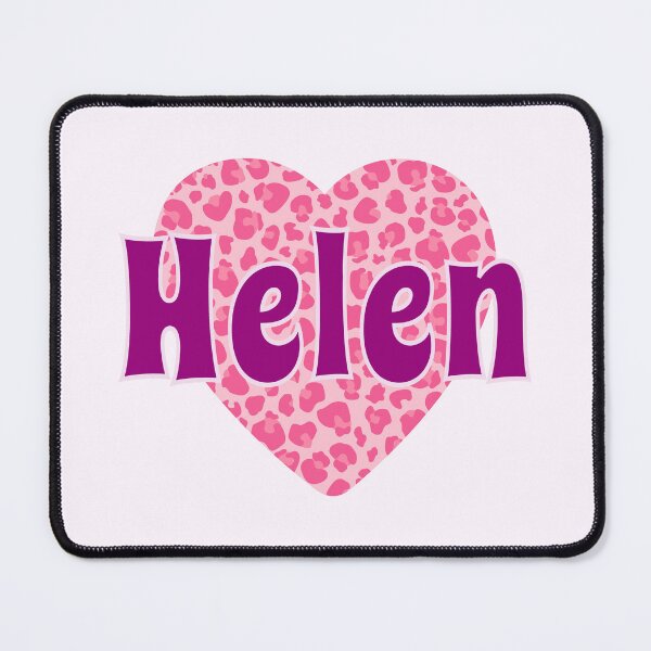 Item preview, Helen Name Pink Leopard Heart designed and sold by Jeallan Designs.