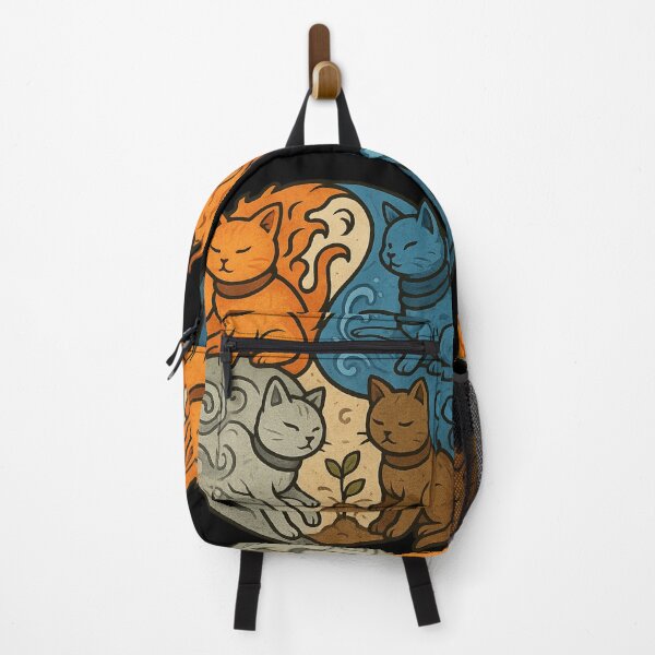 Item preview, Elemental Cats – Fire, Water, Air, Earth designed and sold by RetroPawsDesign.