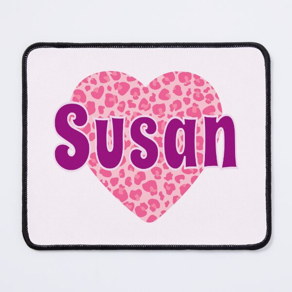 Item preview, Susan Name Pink Leopard Heart designed and sold by Jeallan Designs.