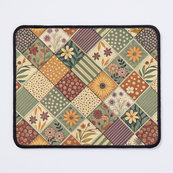 Item preview, Vintage Floral Patchwork Quilt Pattern designed and sold by ML-Media.