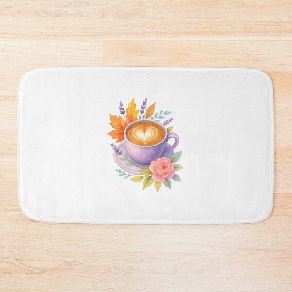 Item preview, Autumn Coffee Cup with Flowers – Cozy Fall Aesthetic Latte Art designed and sold by Liv Solara.