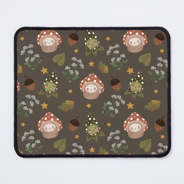 Item preview, Woodland Gnome Pattern – Cute Mushroom and Toadstool Seamless Design, Whimsical Forest Art designed and sold by Lone Jensen.