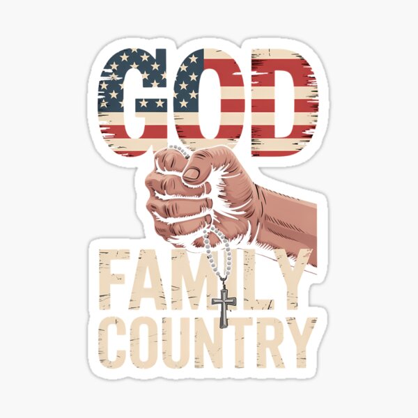 Item preview, Family US Flag Jesus Faith Christian Catholic designed and sold by CookWorldLaughs.