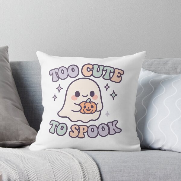 Aperçu de l'œuvre Fantôme kawaii pastel tenant une citrouille – Halloween effrayant pour enfants créée et vendue par FOFANOS28.