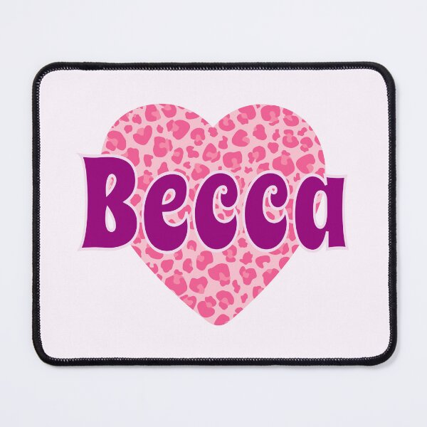 Item preview, Becca Name Pink Leopard Heart  designed and sold by Jeallan Designs.