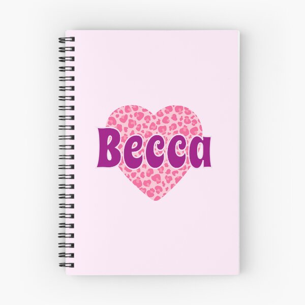 Item preview, Becca Name Pink Leopard Heart  designed and sold by Jeallan Designs.