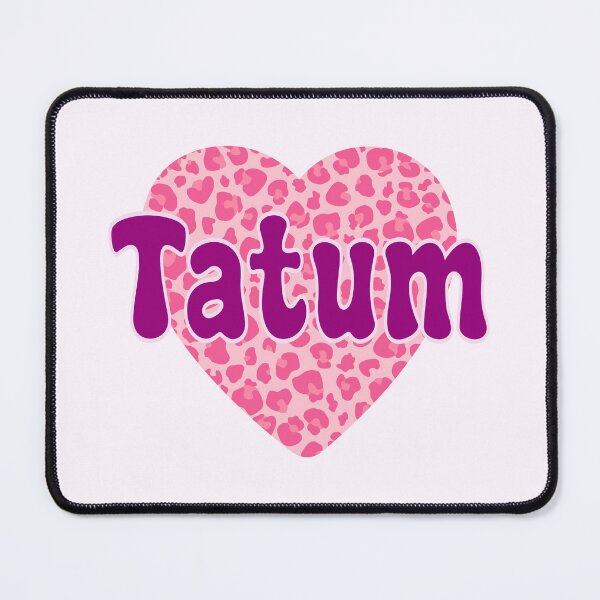 Item preview, Tatum Name Pink Leopard Heart  designed and sold by Jeallan Designs.