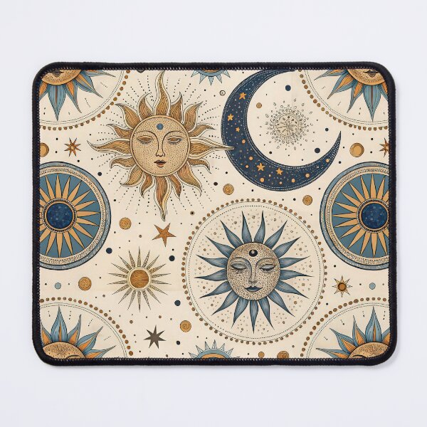 Item preview, Mystical Celestial Sun and Moon Seamless Pattern designed and sold by RGShirtWorks.