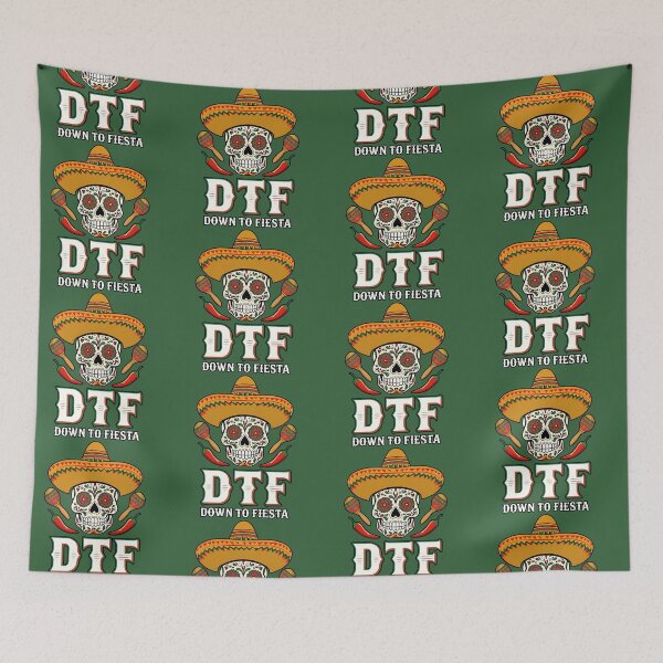 Item preview, DTF Down to Fiesta | Mexican Skull Sombrero Party Design designed and sold by GracefulPODshop.