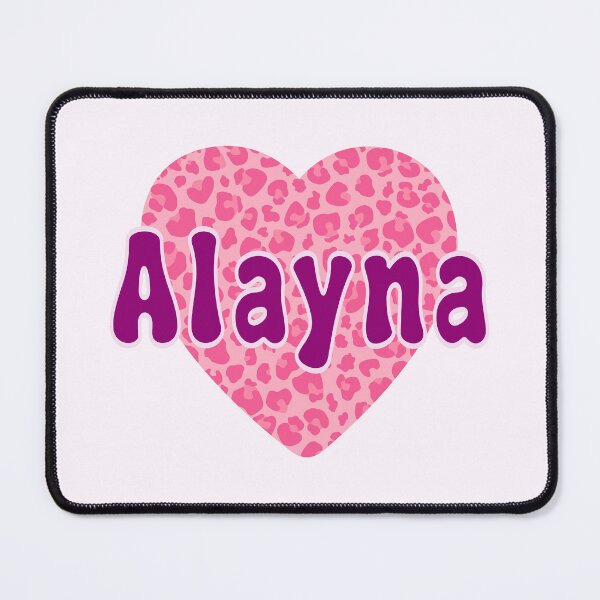 Item preview, Alayna Name Pink Leopard Heart designed and sold by Jeallan Designs.