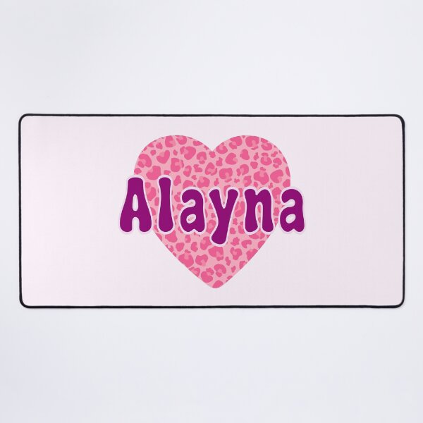 Item preview, Alayna Name Pink Leopard Heart designed and sold by Jeallan Designs.