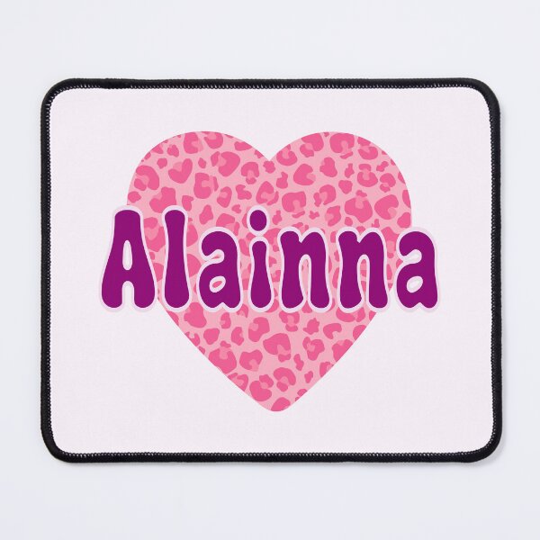 Item preview, Alainna Name Pink Leopard Heart designed and sold by Jeallan Designs.