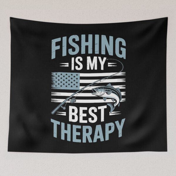Item preview, Fishing Therapy Funny Fishing Lovers designed and sold by CookWorldLaughs.